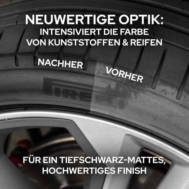 Kunststoff & Reifen pflegen wie ein Profi – mit der KULT Kunststoff & Reifen Pflege Matt - Kult Premium Fahrzeugpflege