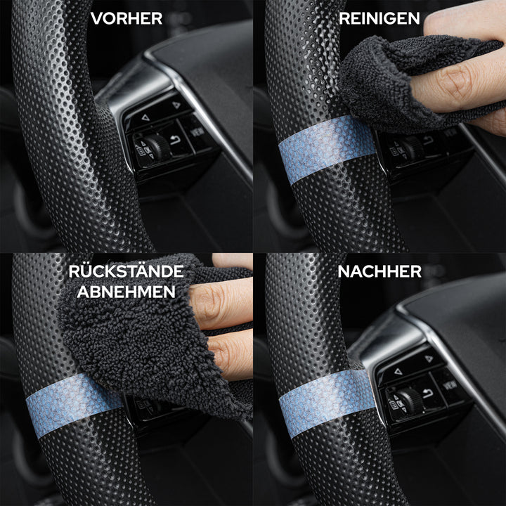 Auto Innenraum + Leder Reiniger & Pflege Set