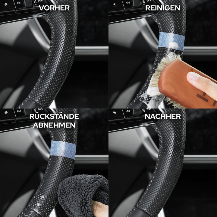 Auto Innenraum + Leder Reiniger & Pflege Set