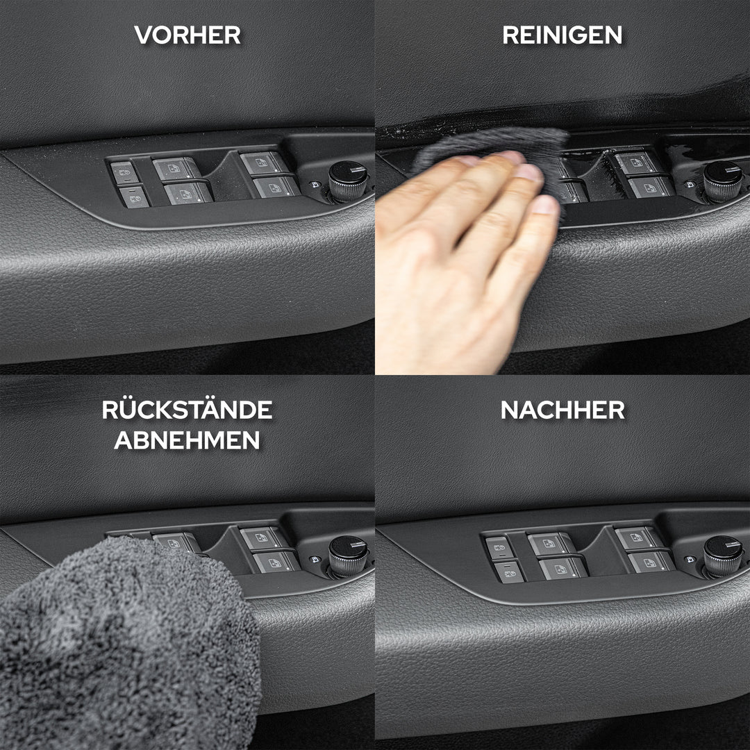 Auto Innenraum + Leder Reiniger & Pflege Set