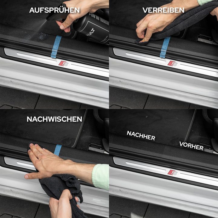 Auto Innenraum + Leder Reiniger & Pflege Set
