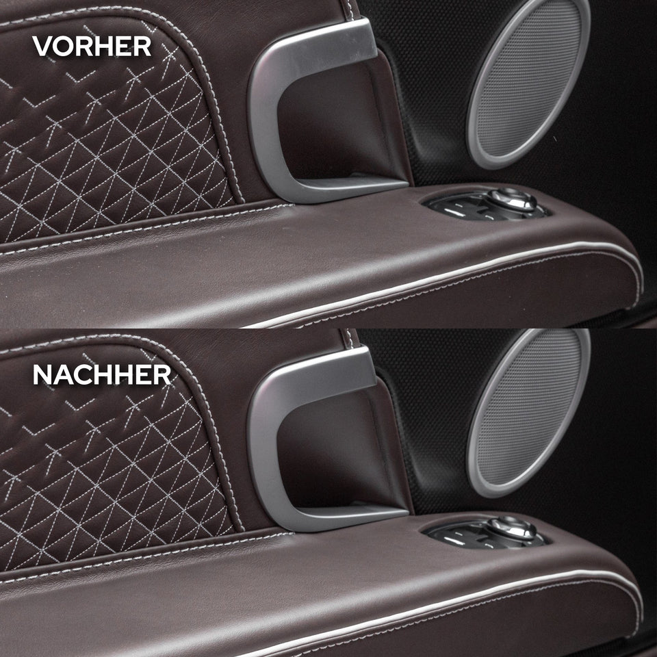 Leder-Türverkleidung vorher und nachher