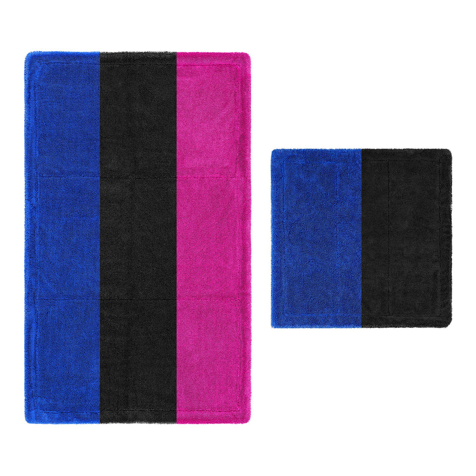 Trockentuch in Größe L (80 × 50 cm) und Größe S (40 × 40 cm) in den erhältlichen Farben