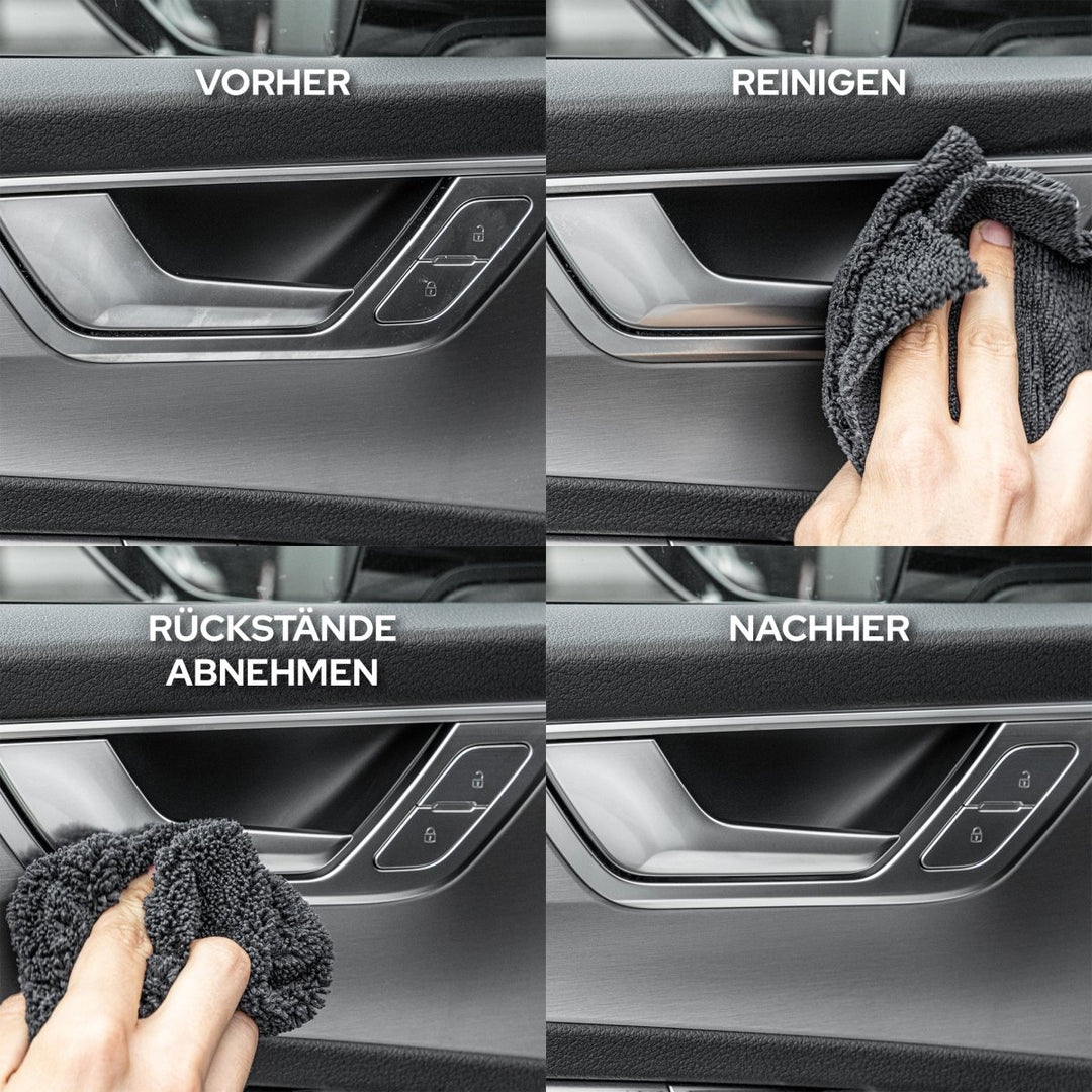 Auto Innenraum Reiniger + Bürste Set - Kult Premium Fahrzeugpflege