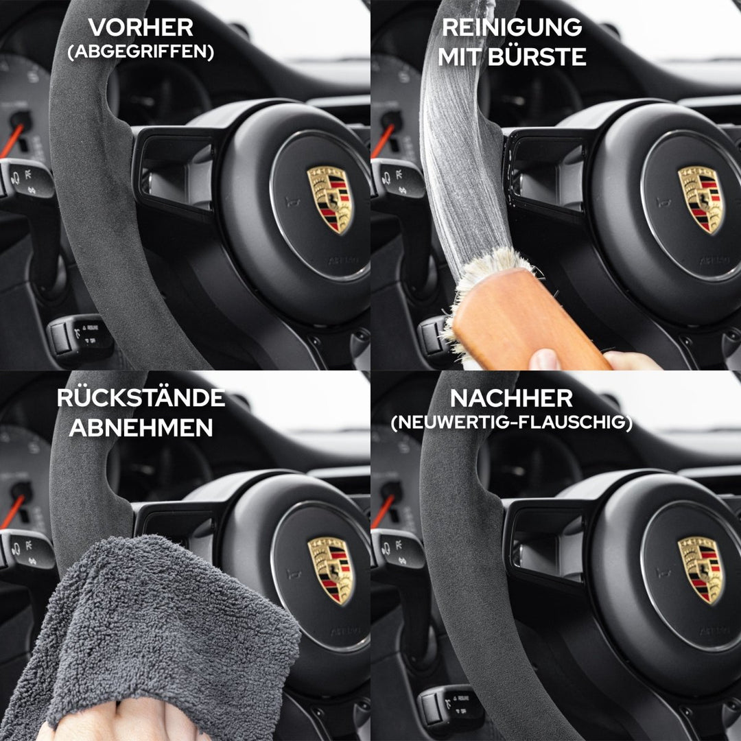 Lenkrad Porsche Leder reiniger Racetext Lenkrad Leder reinigen