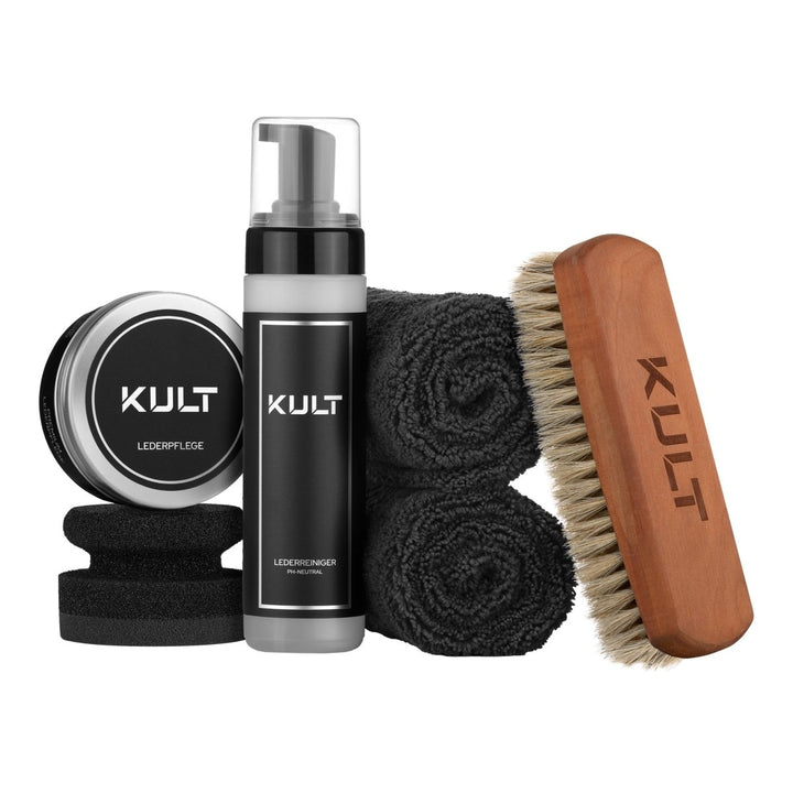 Lederreiniger & Lederpflege Set - Kult Premium Fahrzeugpflege