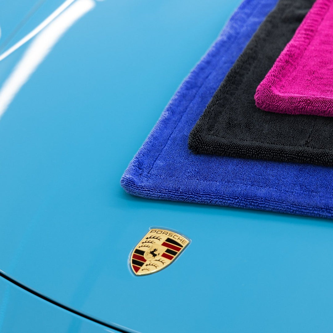 Auto Trockentuch Porsche - Kult Premium Fahrzeugpflege