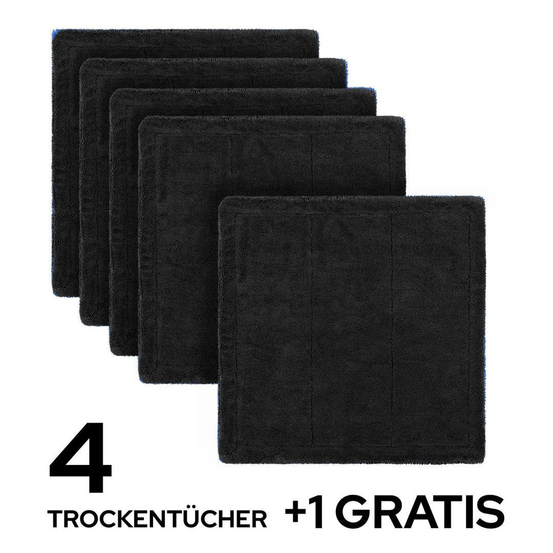 4+1 Premium Auto Trockentuch S Set - Kult Premium Fahrzeugpflege