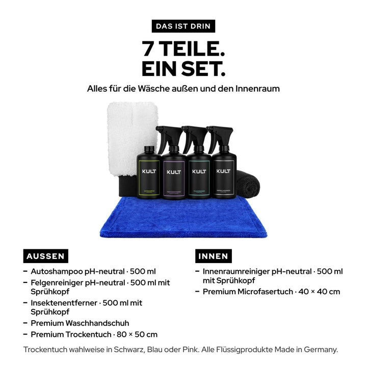 Autopflege Essentials Set - Kult Premium Fahrzeugpflege