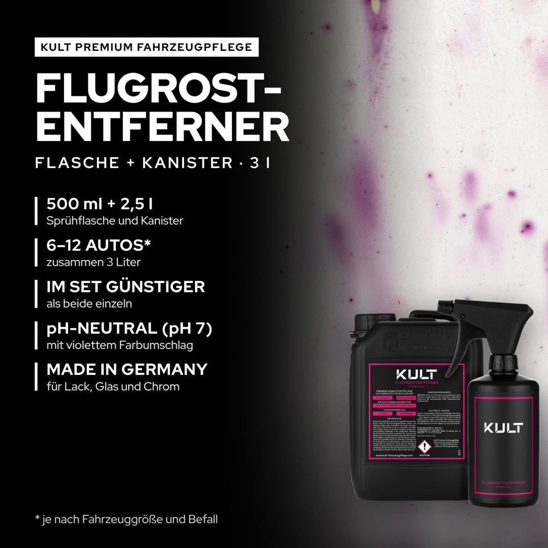 Flugrost Entferner Flasche + Kanister Set - Kult Premium Fahrzeugpflege
