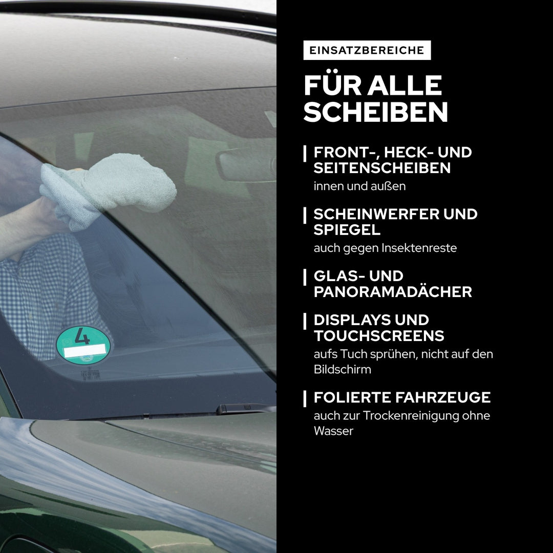 KULT Auto Glasreiniger für Windschutzscheibe, Scheinwerfer, Spiegel, Glasdach, Displays und folierte Fahrzeuge
