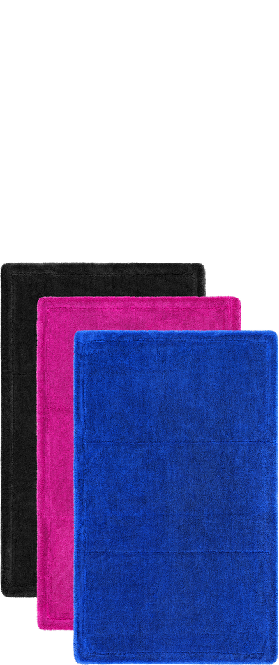 KULT Premium Auto Trockentuch 80 × 50 cm in Schwarz, Pink und Blau