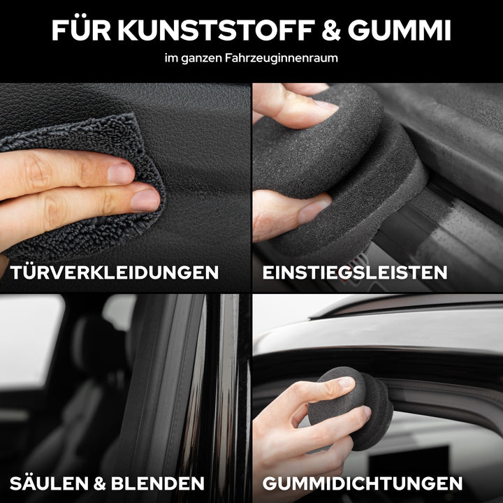 KULT Innenraumpflege für Türverkleidungen, Einstiegsleisten, Säulenverkleidungen und Gummidichtungen im Innenraum