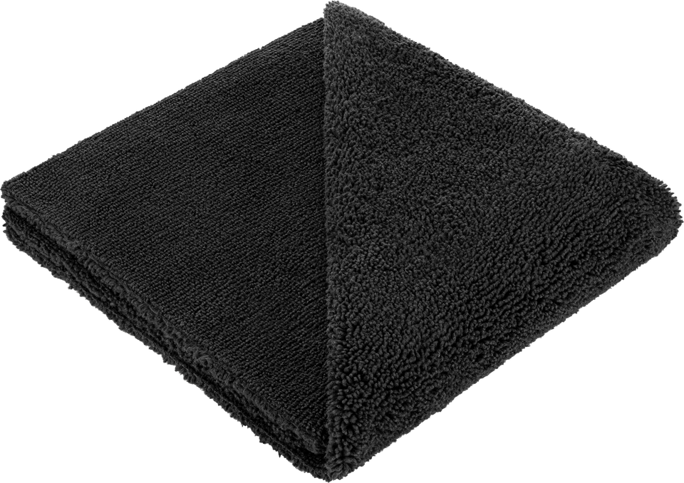 KULT Premium Microfasertuch 40 × 40 cm, gefaltet: kurzflorige und hochflorige Seite