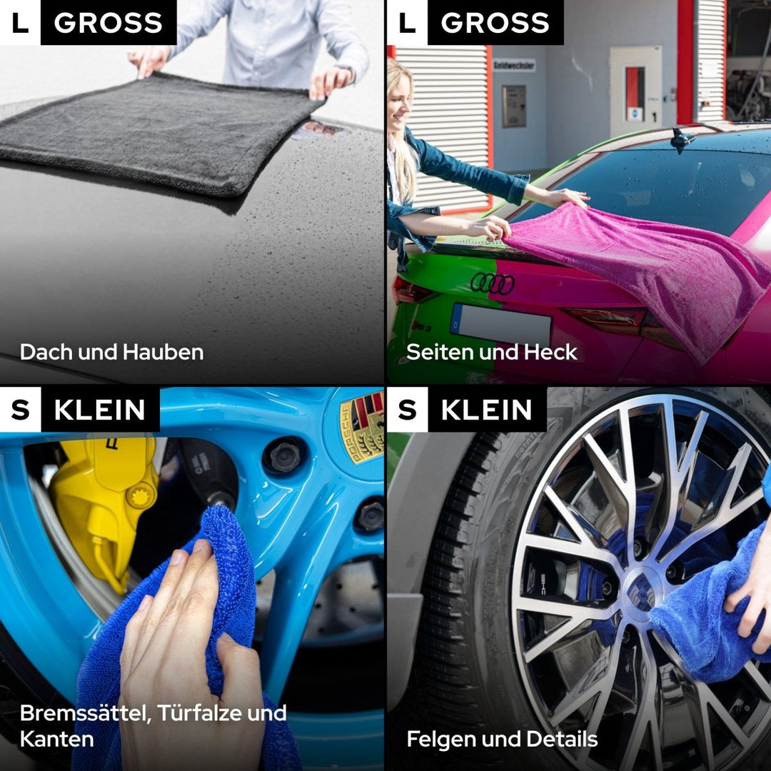 Premium Auto Trockentuch L + S Set - Kult Premium Fahrzeugpflege