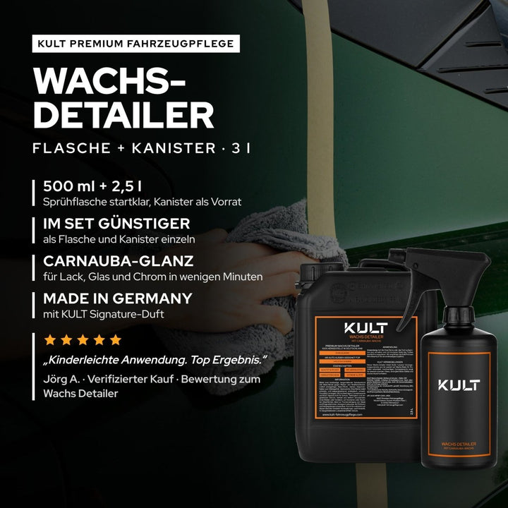 Wachs Detailer Flasche + Kanister Set - Kult Premium Fahrzeugpflege