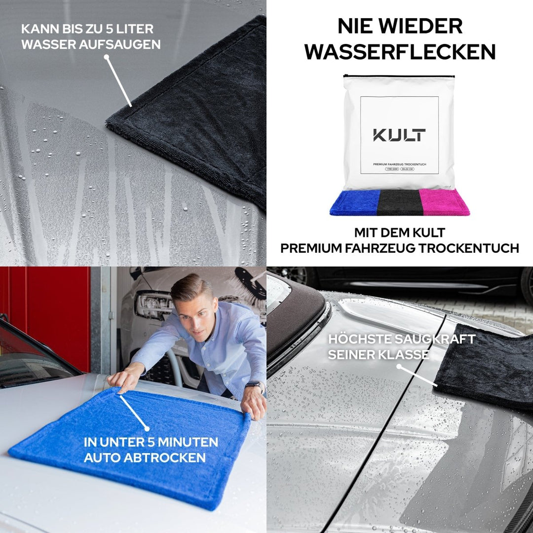 Premium Auto Trockentuch - Kult Premium Fahrzeugpflege