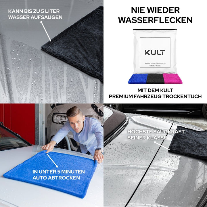 Premium Auto Trockentuch S Black Friday 2+1 Set - Kult Premium Fahrzeugpflege